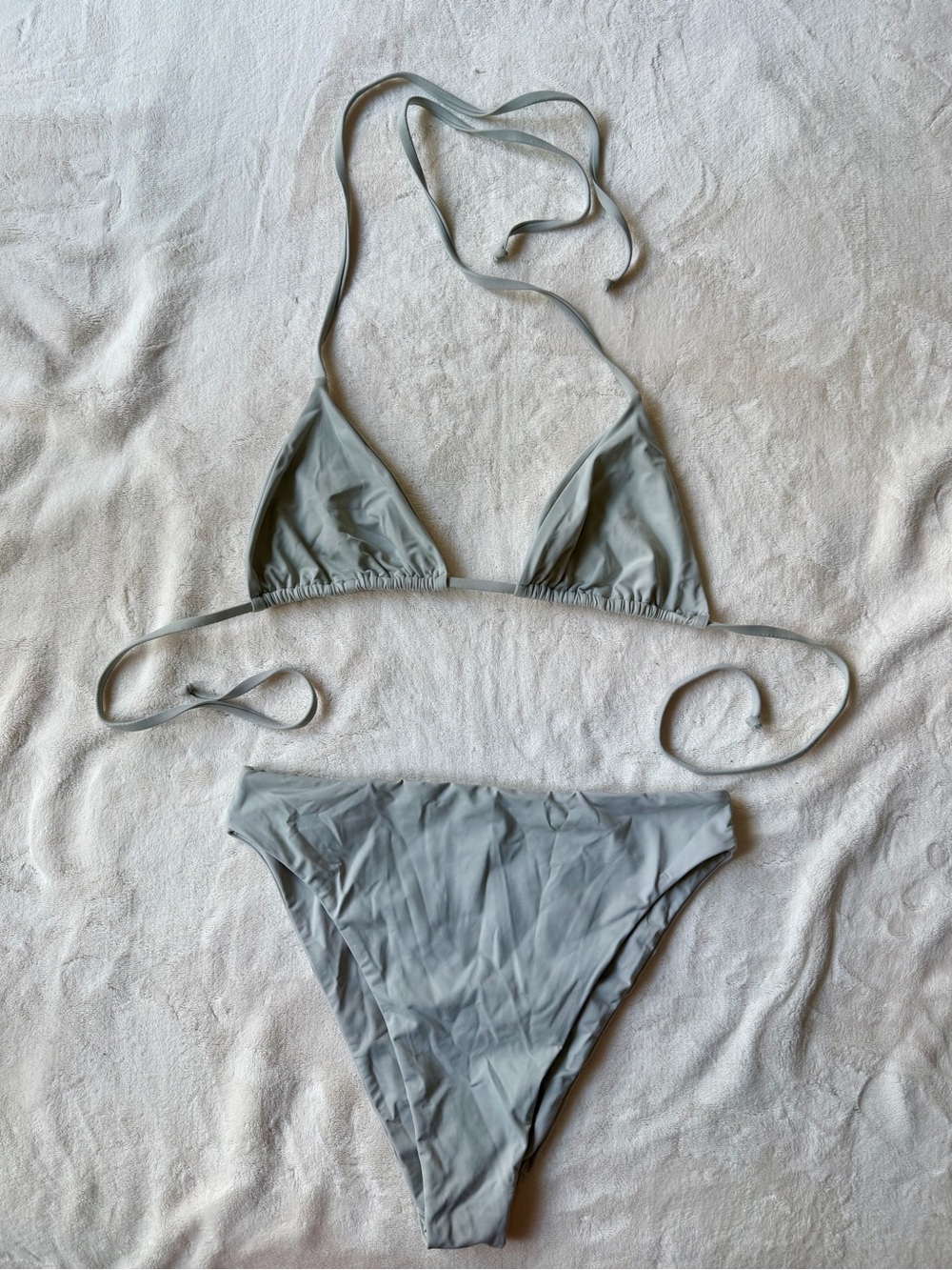 Joah Brown High-waisted Triangle Bikini Bottom + Top